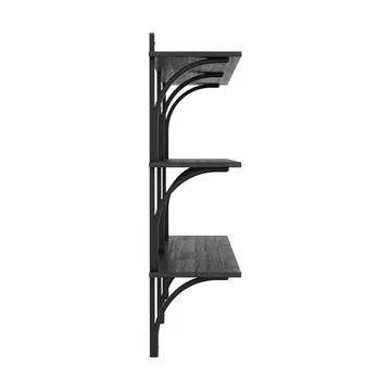Levi hylla 3 hyllplan - Svartlaserad ask-aluminium, 180 cm - Swedese