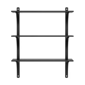 Levi hylla 3 hyllplan - Svartlaserad ask-aluminium, 90 cm - Swedese