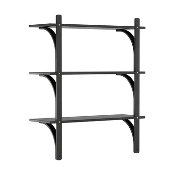 Levi hylla 3 hyllplan - Svartlaserad ask-aluminium, 90 cm - Swedese