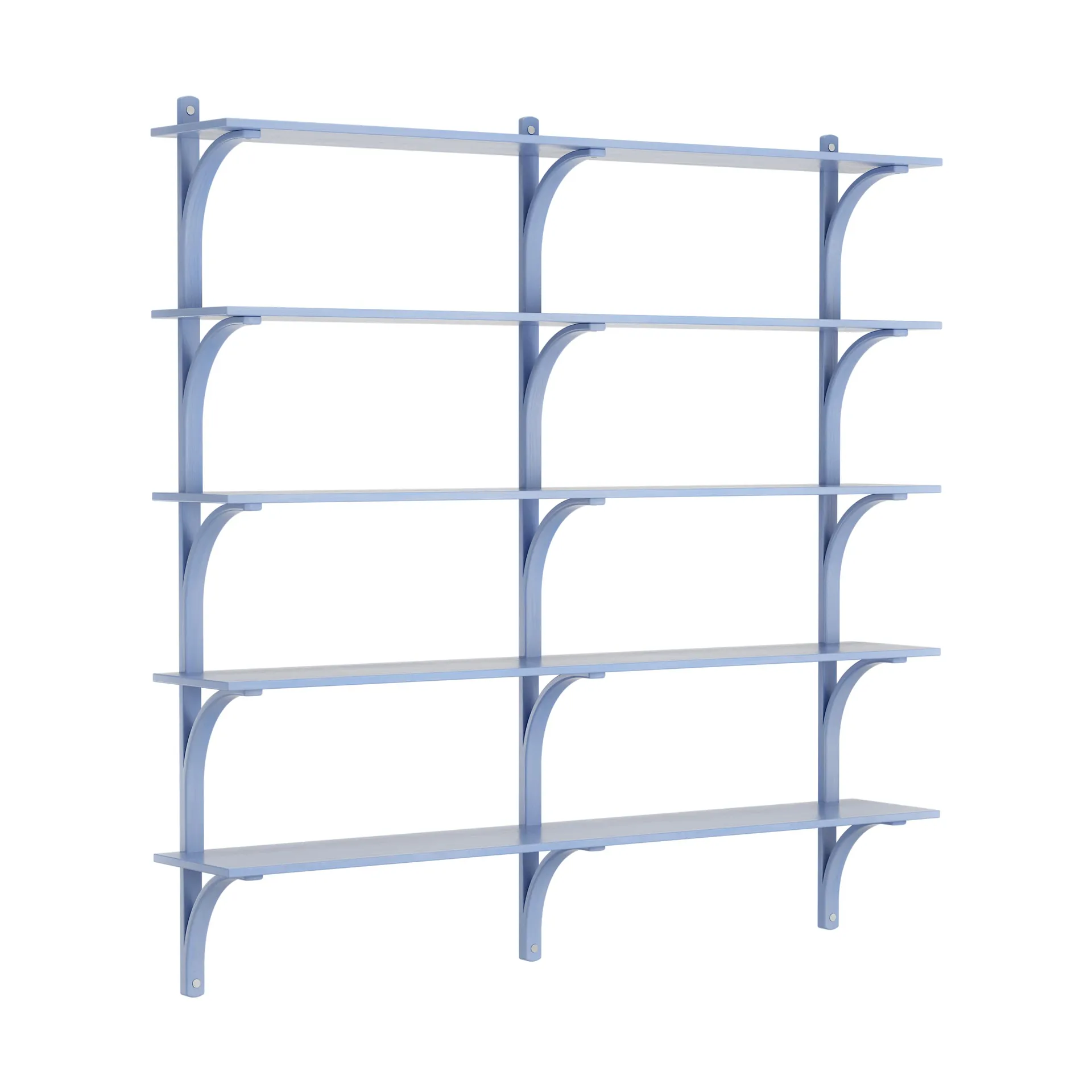 Levi hylla 5 hyllplan, ILKE Blue-aluminium, 180 cm Swedese