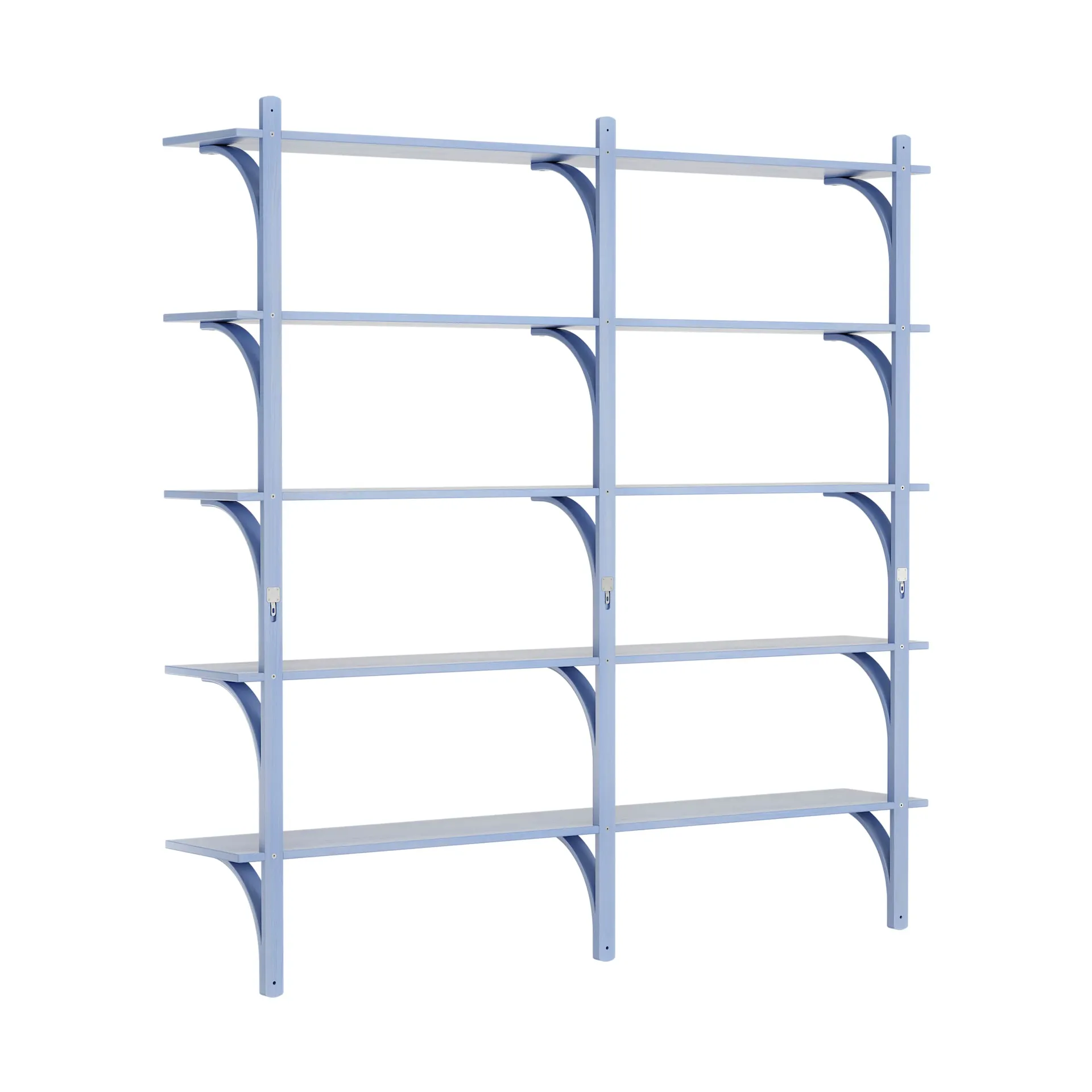 Levi hylla 5 hyllplan, ILKE Blue-aluminium, 180 cm Swedese