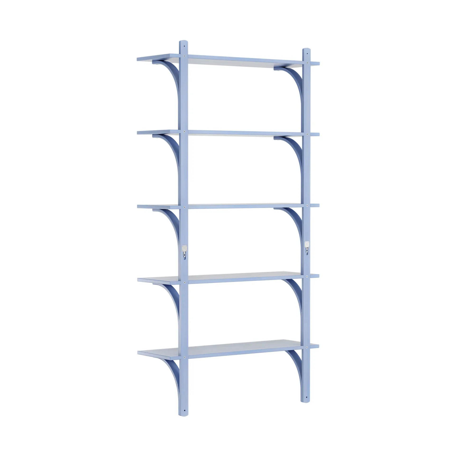 Levi hylla 5 hyllplan, ILKE Blue-aluminium, 90 cm Swedese
