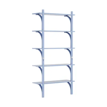 Levi hylla 5 hyllplan - ILKE Blue-aluminium, 90 cm - Swedese