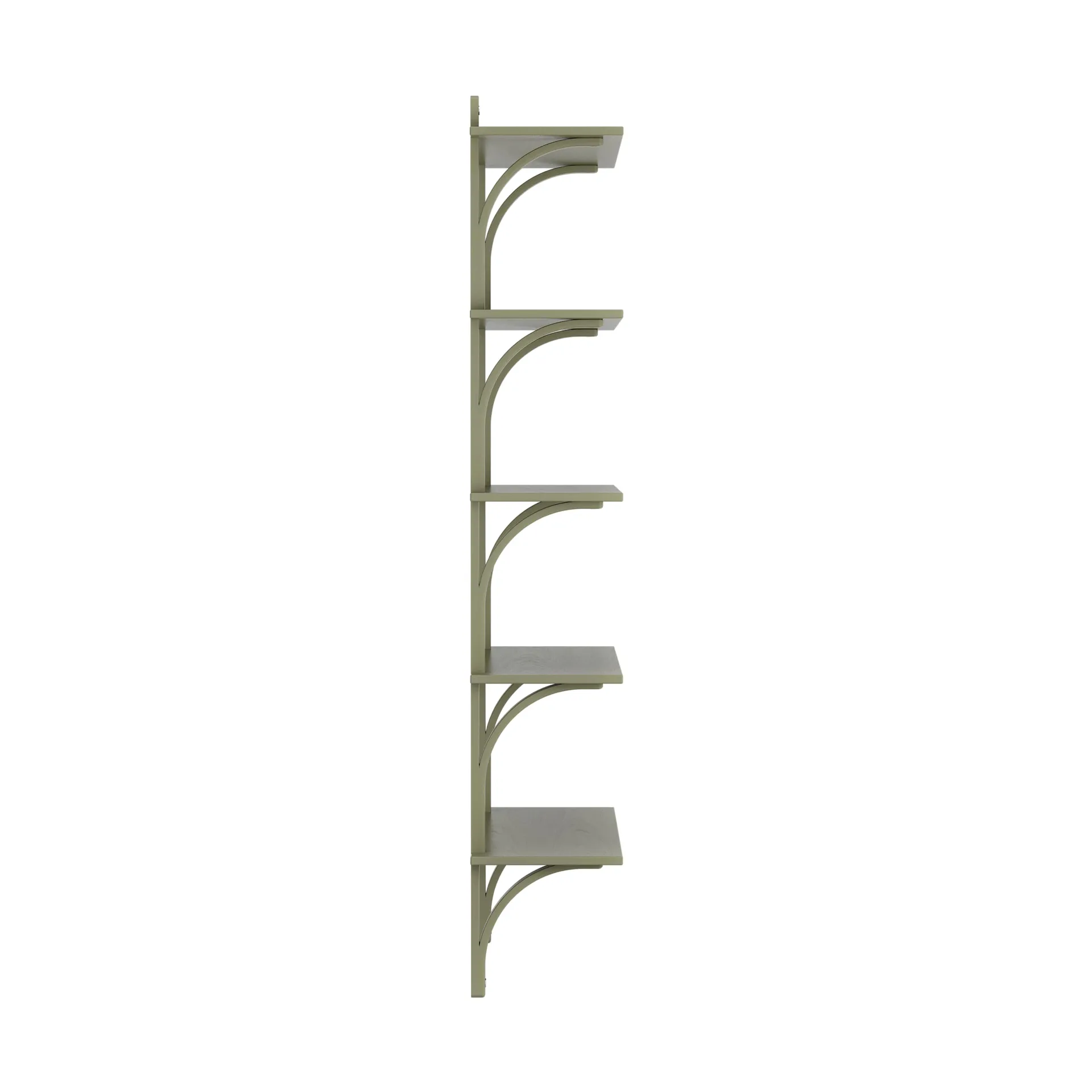 Levi hylla 5 hyllplan, Moss green-aluminium, 90 cm Swedese