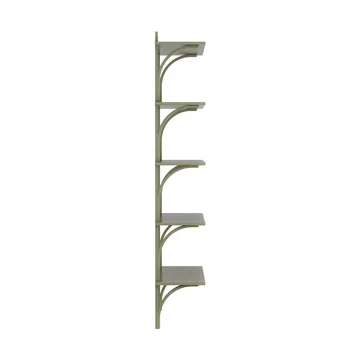 Levi hylla 5 hyllplan - Moss green-aluminium, 90 cm - Swedese