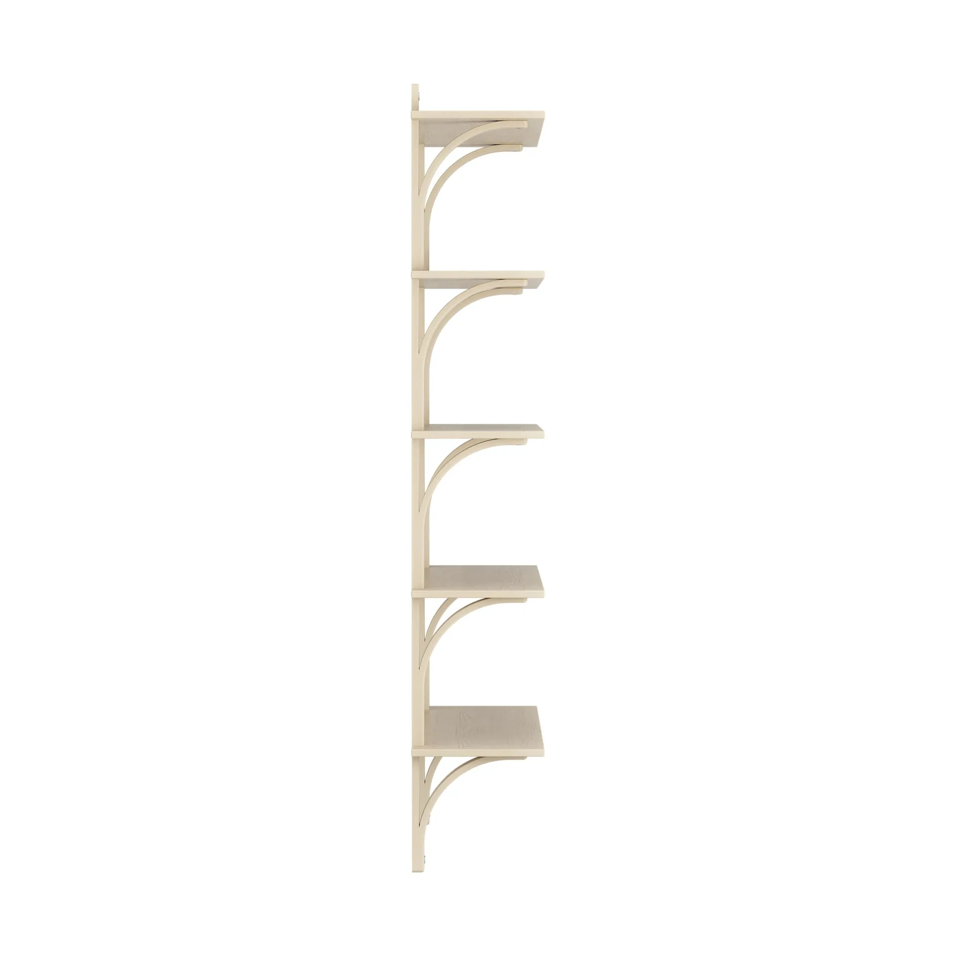 Levi hylla 5 hyllplan, Naturlackerad ask-aluminium, 90 cm Swedese