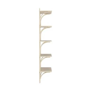 Levi hylla 5 hyllplan - Naturlackerad ask-mässing, 90 cm - Swedese