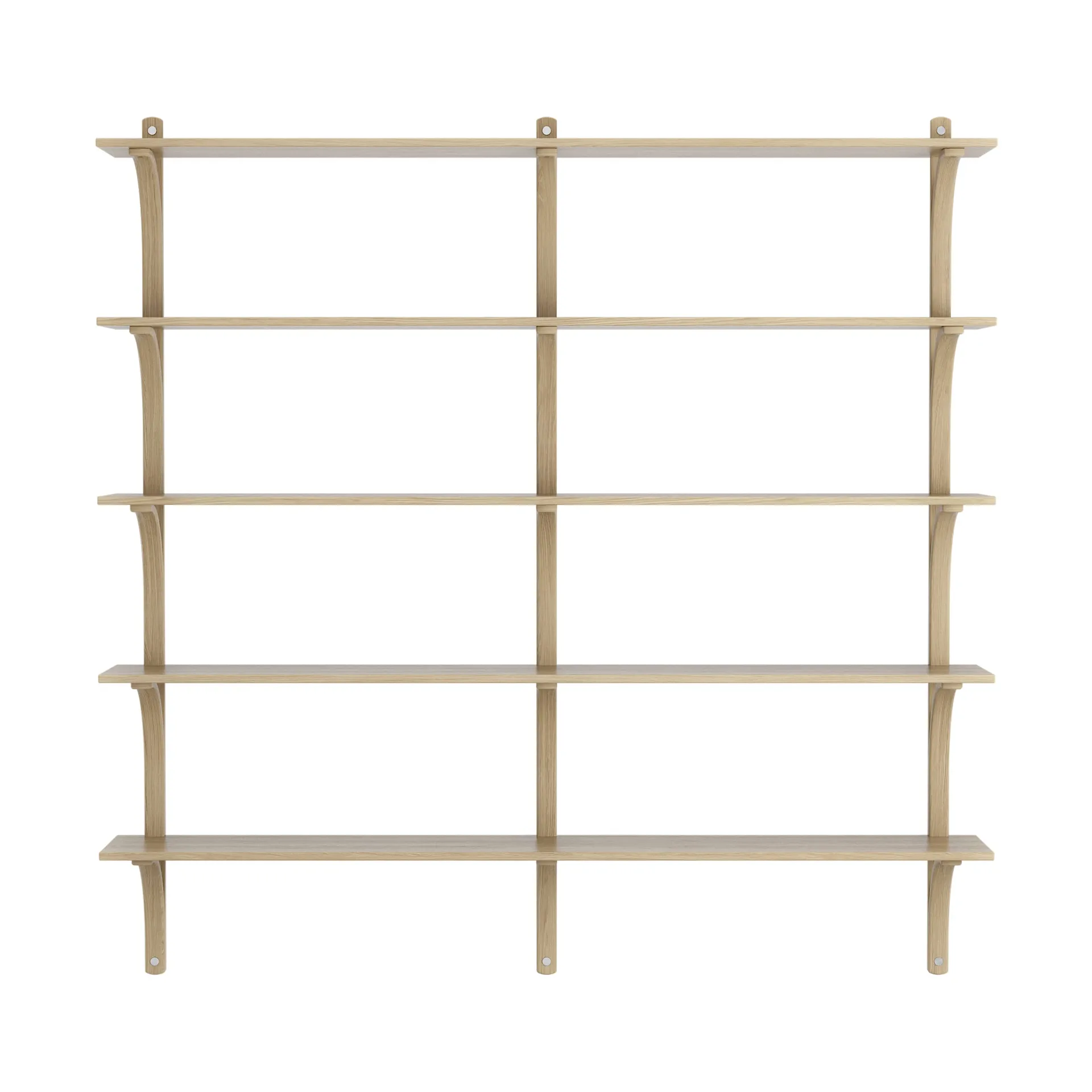 Levi hylla 5 hyllplan, Naturlackerad ek-aluminium, 180 cm Swedese