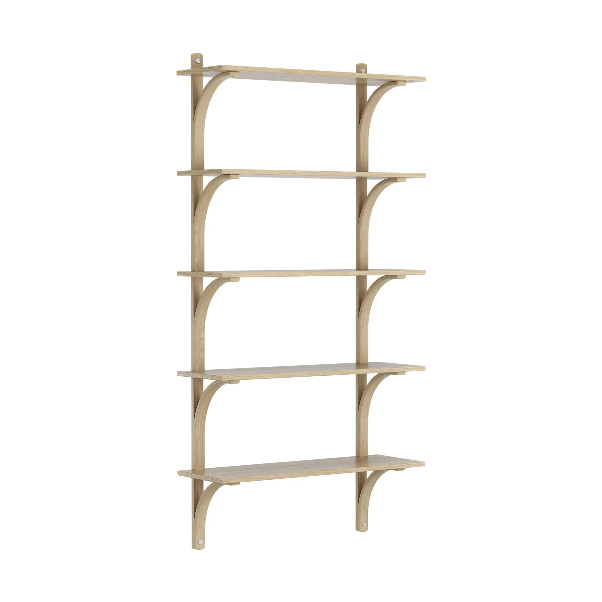 Levi hylla 5 hyllplan, Naturlackerad ek-aluminium, 90 cm Swedese