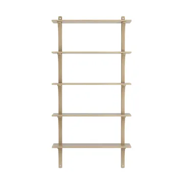 Levi hylla 5 hyllplan - Naturlackerad ek-aluminium, 90 cm - Swedese