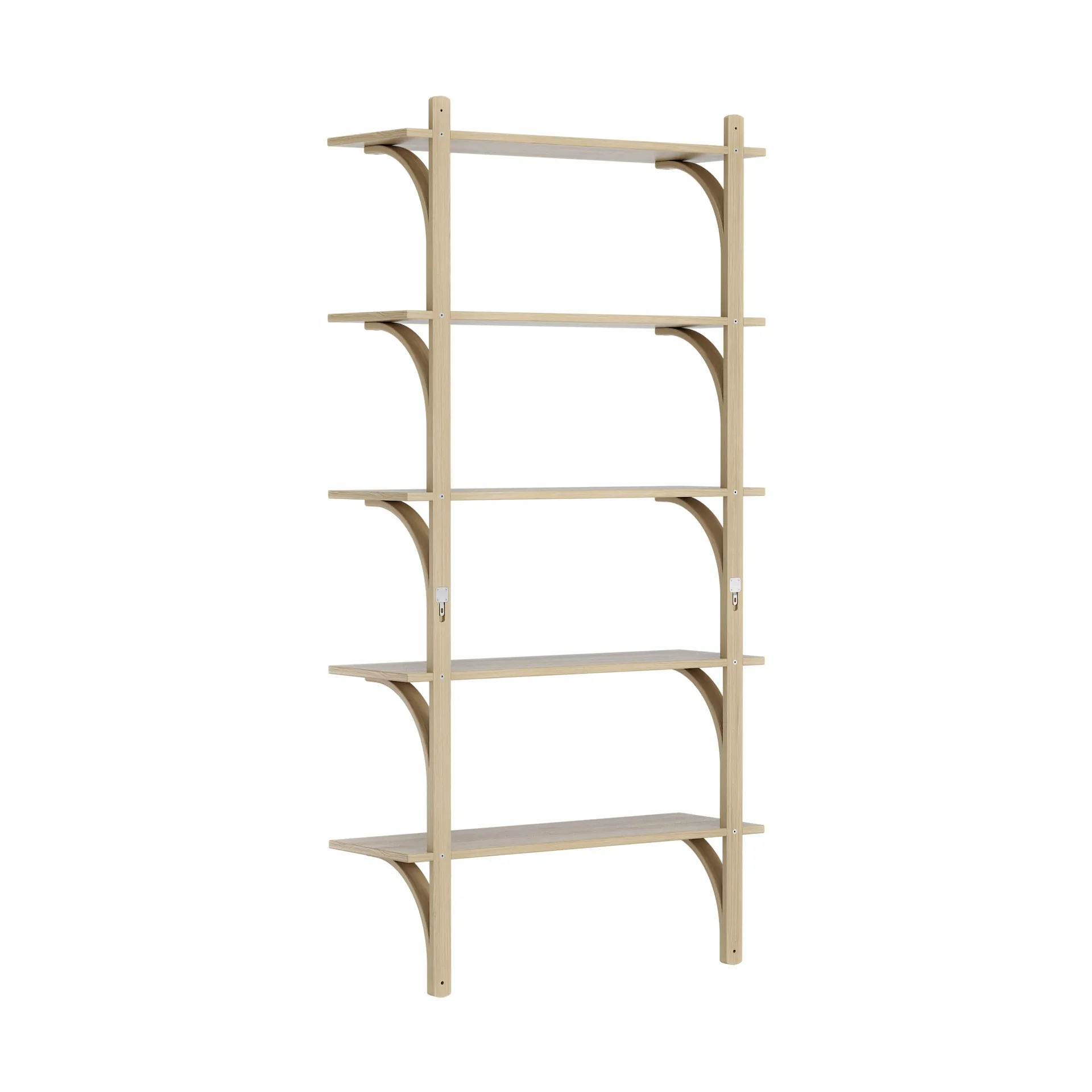 Levi hylla 5 hyllplan, Naturlackerad ek-aluminium, 90 cm Swedese