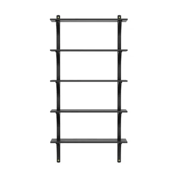 Levi hylla 5 hyllplan - Svartlaserad ask-mässing, 90 cm - Swedese