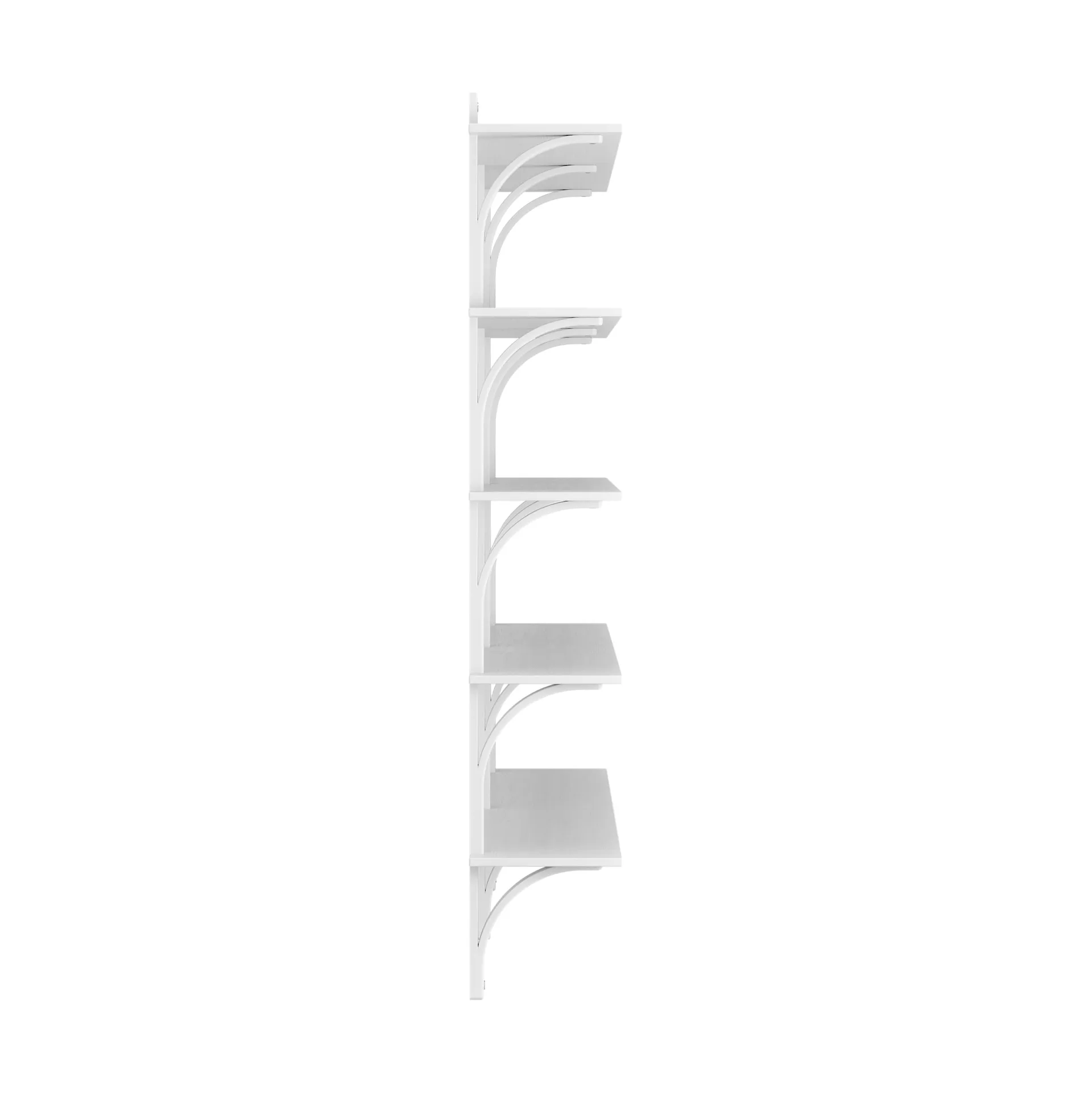 Levi hylla 5 hyllplan, Vitlaserad ask-aluminium, 180 cm Swedese