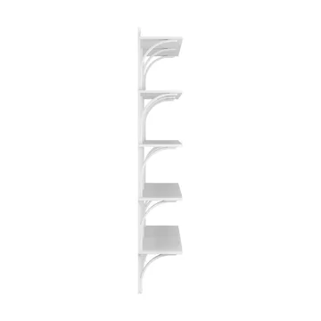 Levi hylla 5 hyllplan - Vitlaserad ask-aluminium, 180 cm - Swedese