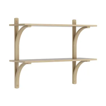Levi hylla - Lackad ek-mässing, 2 hyllplan, 90 cm - Swedese