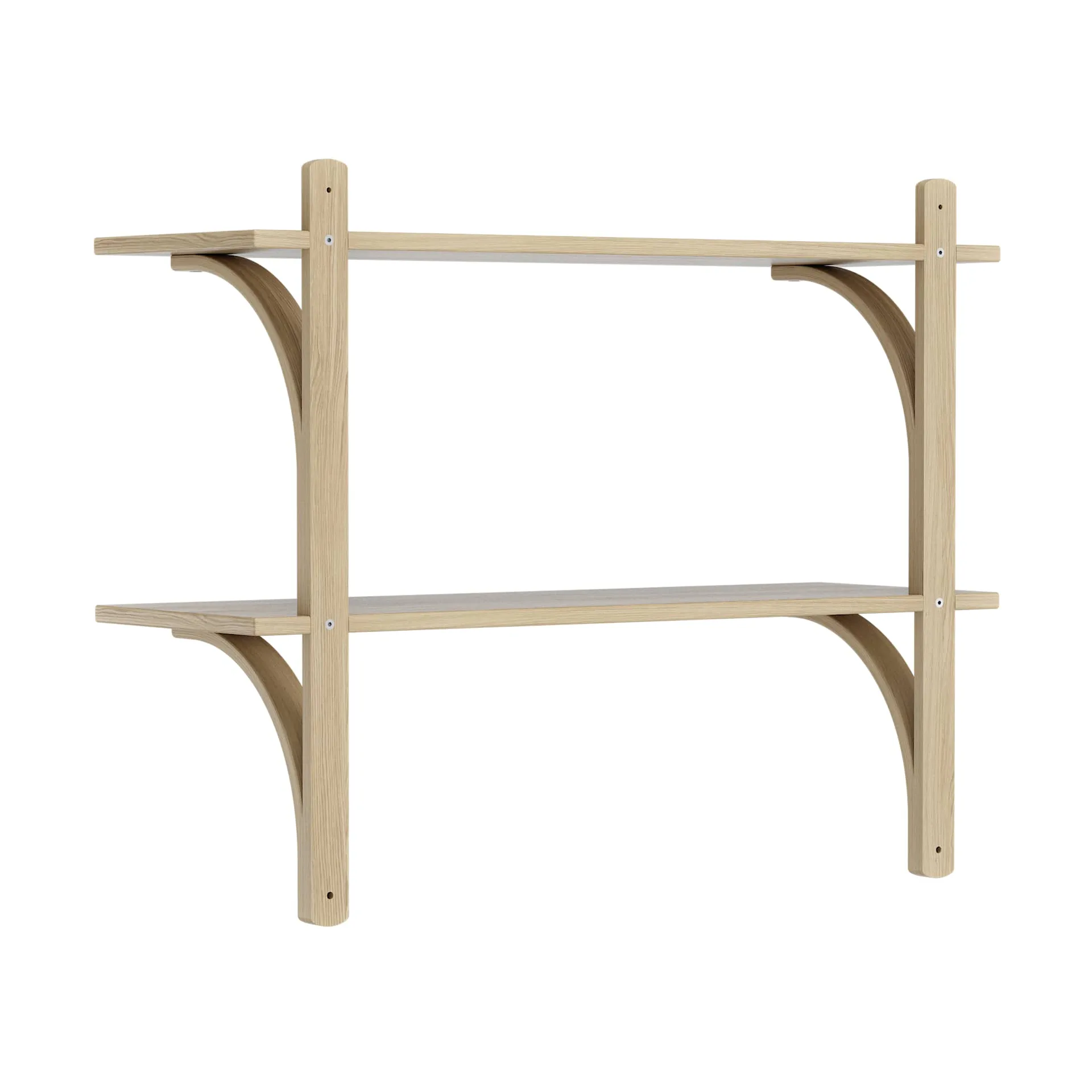 Levi hylla, Lackad ek-mässing, 2 hyllplan, 90 cm Swedese