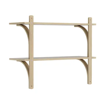 Levi hylla - Lackad ek-mässing, 2 hyllplan, 90 cm - Swedese