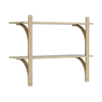 Levi hylla - Lackad ek-rostfritt stål, 2 hyllplan, 90 cm - Swedese