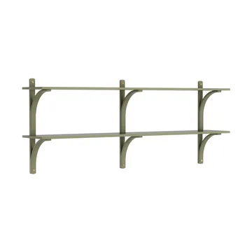 Levi hylla - Moss green-mässing, 2 hyllplan, 180 cm - Swedese