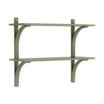 Levi hylla - Moss green-mässing, 2 hyllplan, 90 cm - Swedese