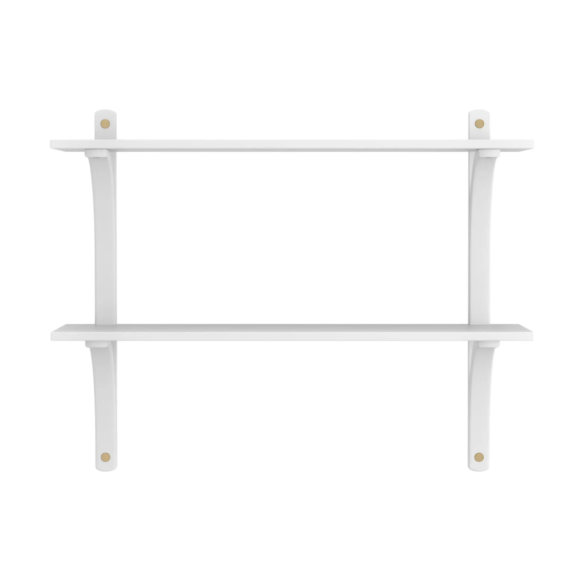Levi hylla, Vit ask-mässing, 2 hyllplan, 90 cm Swedese