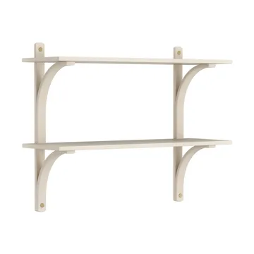 Levi hylla - Vitpig. ask-mässing, 2 hyllplan, 90 cm - Swedese