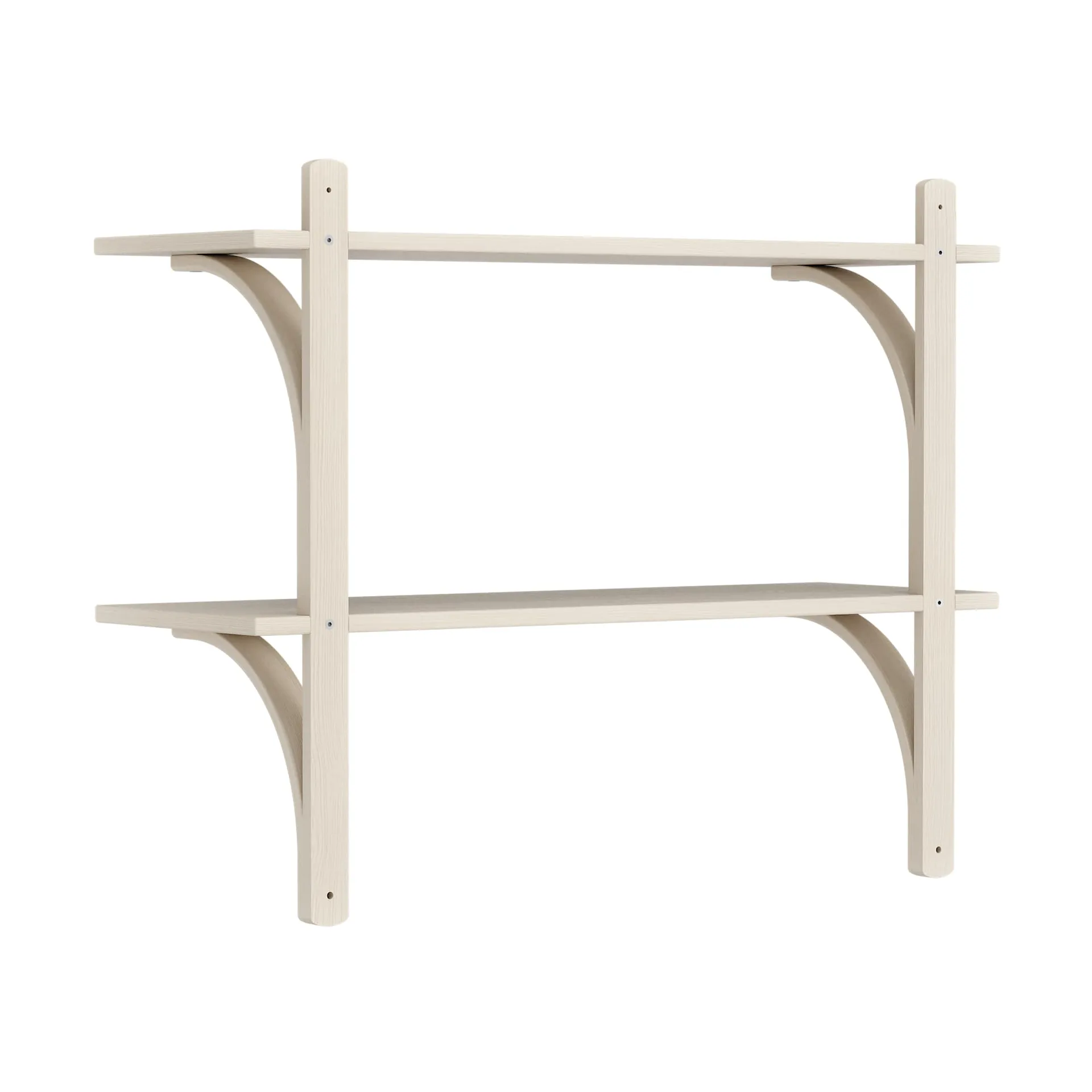 Levi hylla, Vitpig. ask-mässing, 2 hyllplan, 90 cm Swedese
