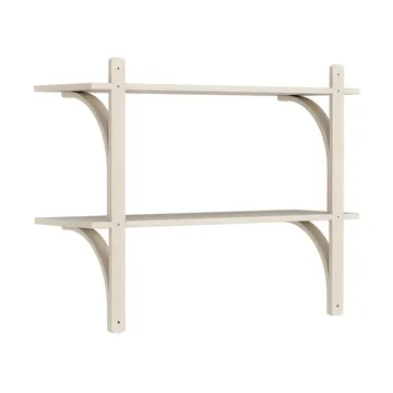 Levi hylla - Vitpig. ask-mässing, 2 hyllplan, 90 cm - Swedese