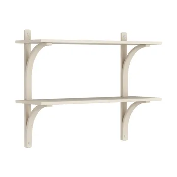 Levi hylla - Vitpig. ask-rostfritt stål, 2 hyllplan, 90 cm - Swedese