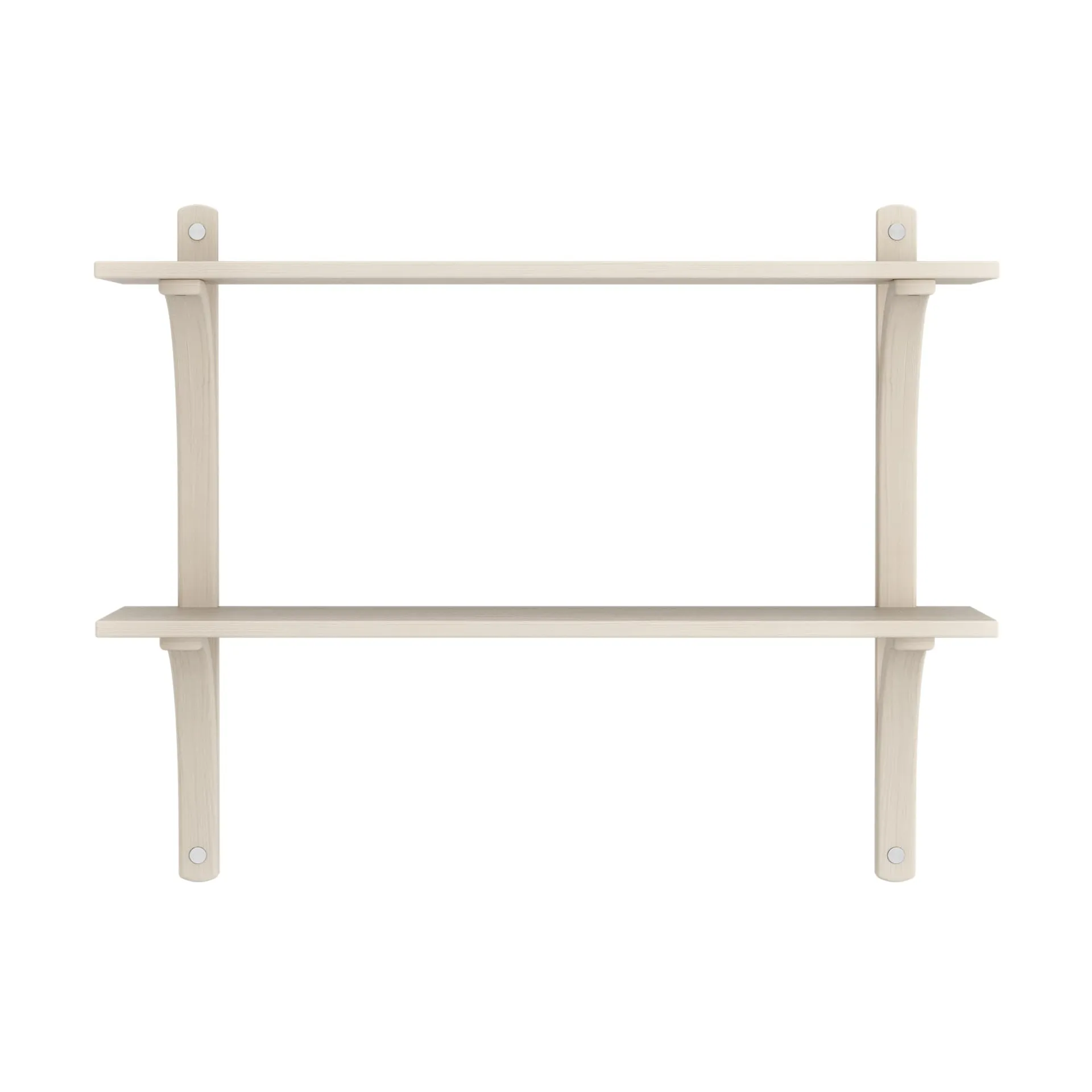 Levi hylla, Vitpig. ask-rostfritt stål, 2 hyllplan, 90 cm Swedese