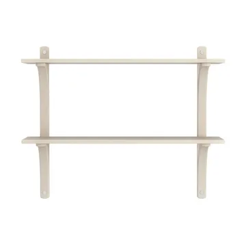 Levi hylla - Vitpig. ask-rostfritt stål, 2 hyllplan, 90 cm - Swedese