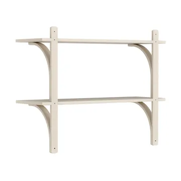 Levi hylla - Vitpig. ask-rostfritt stål, 2 hyllplan, 90 cm - Swedese