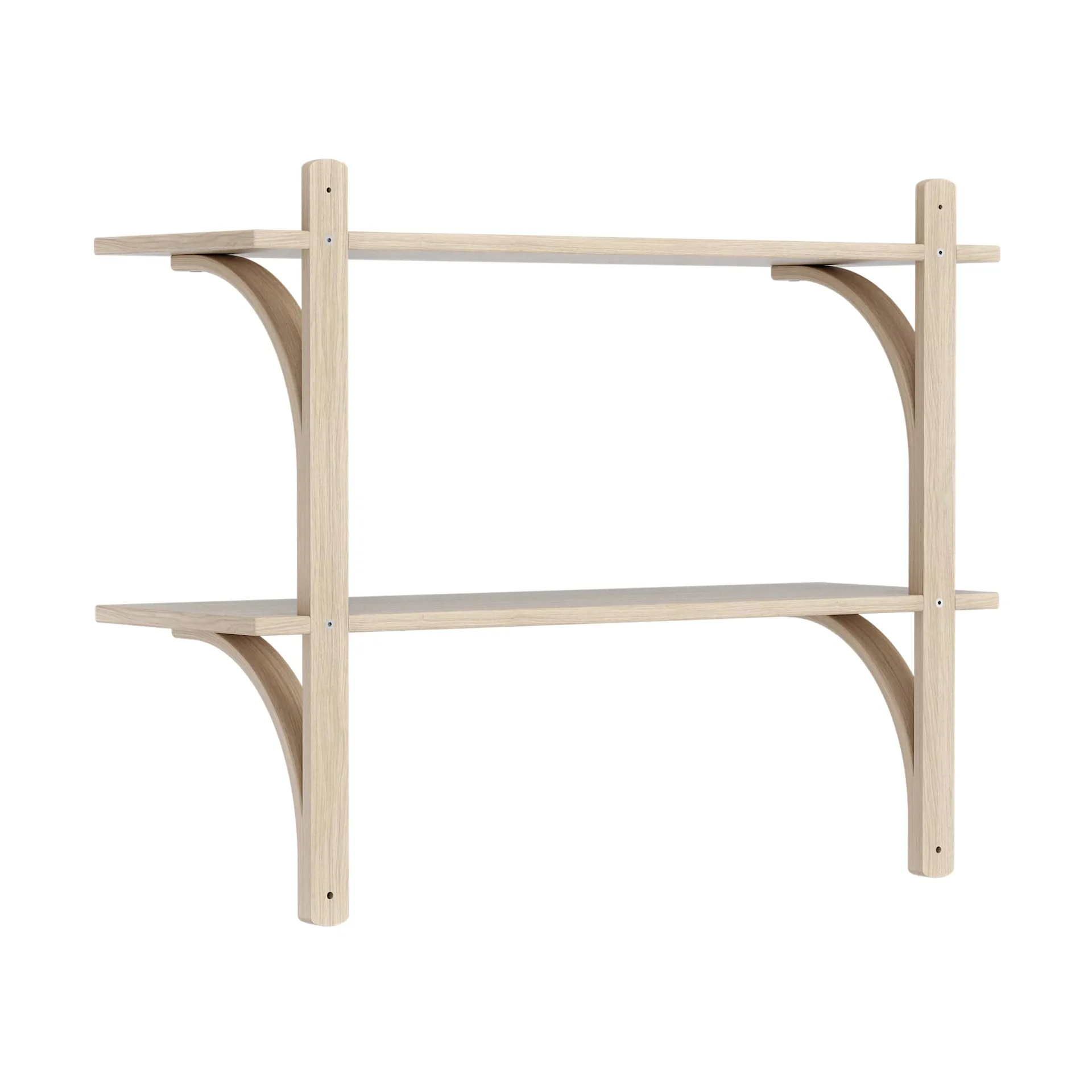 Levi hylla, Vitpig. ek-mässing, 2 hyllplan, 90 cm Swedese