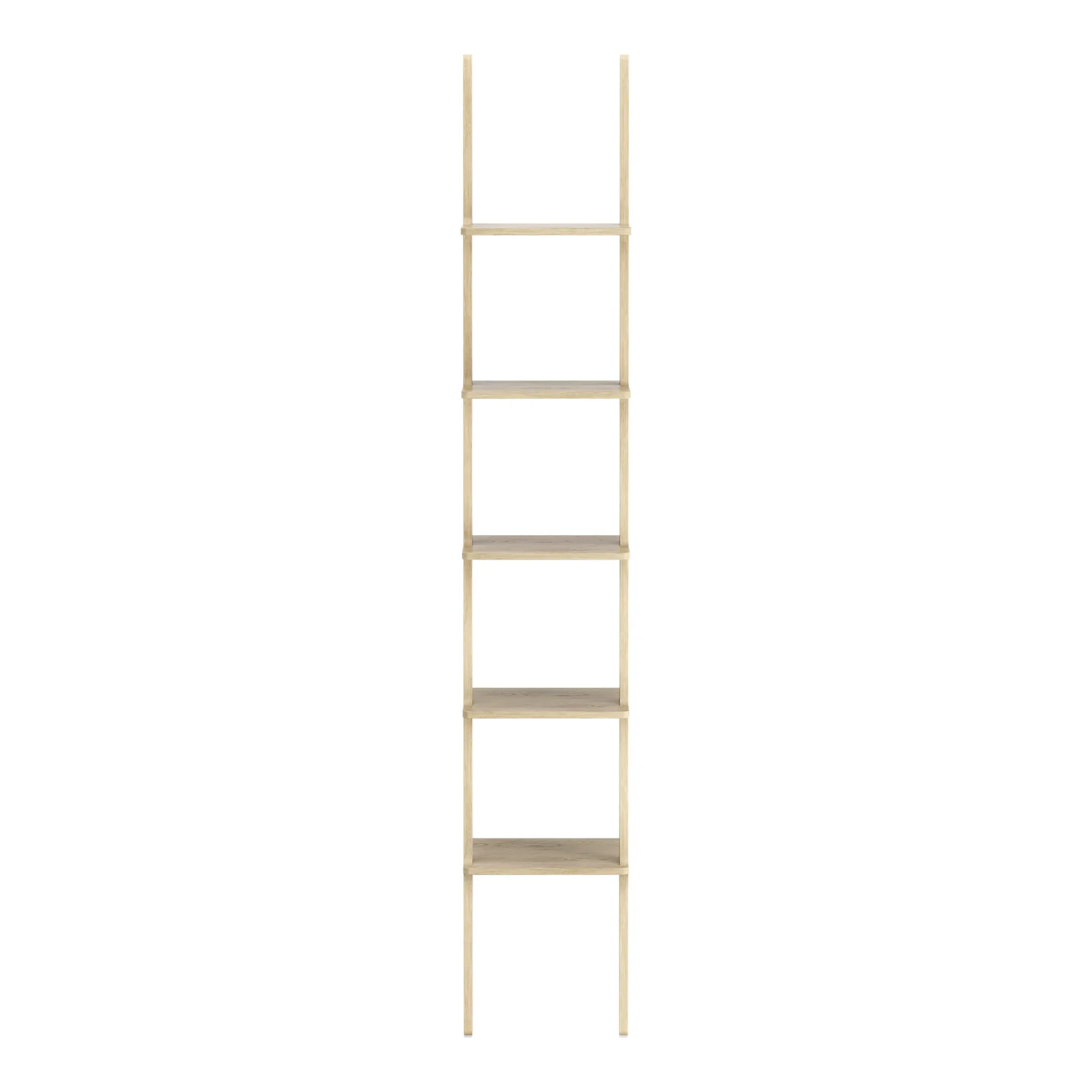 Libri hylla 5 hyllplan, Ek lackad Swedese