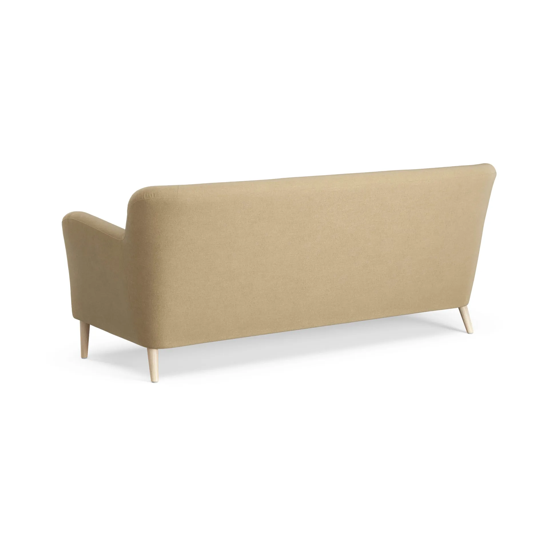 Nova soffa 3-sits med knappar 200 cm, Linara 08 Fudge-ask naturlack Swedese