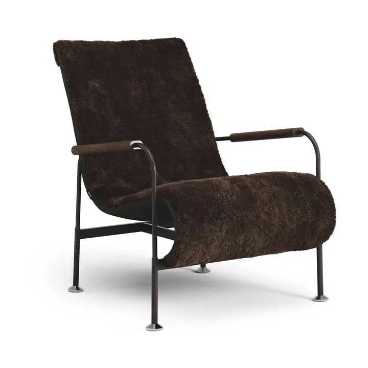 Serpentine fåtölj - Fårskinn Espresso-mörkbrun - Swedese