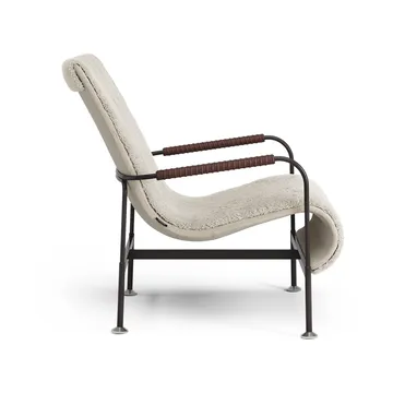 Serpentine fåtölj - Fårskinn Moonlight-mörkbrun-tärnsjö Tobacco - Swedese