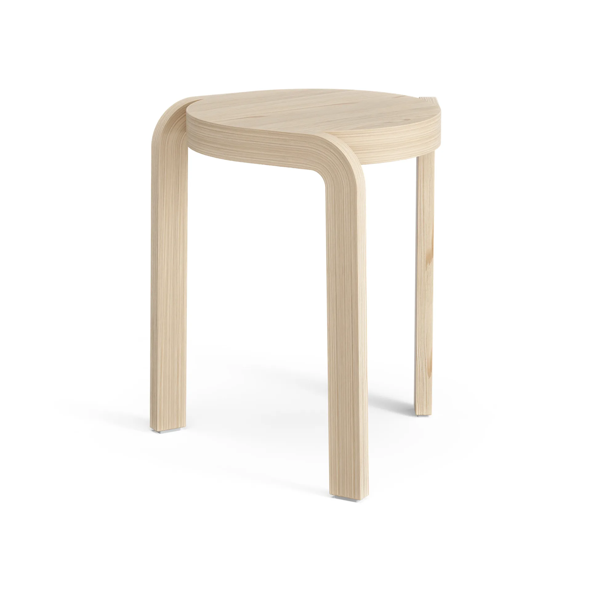Spin rund pall H44 cm, Ask lackad, Ø32x44 cm Swedese