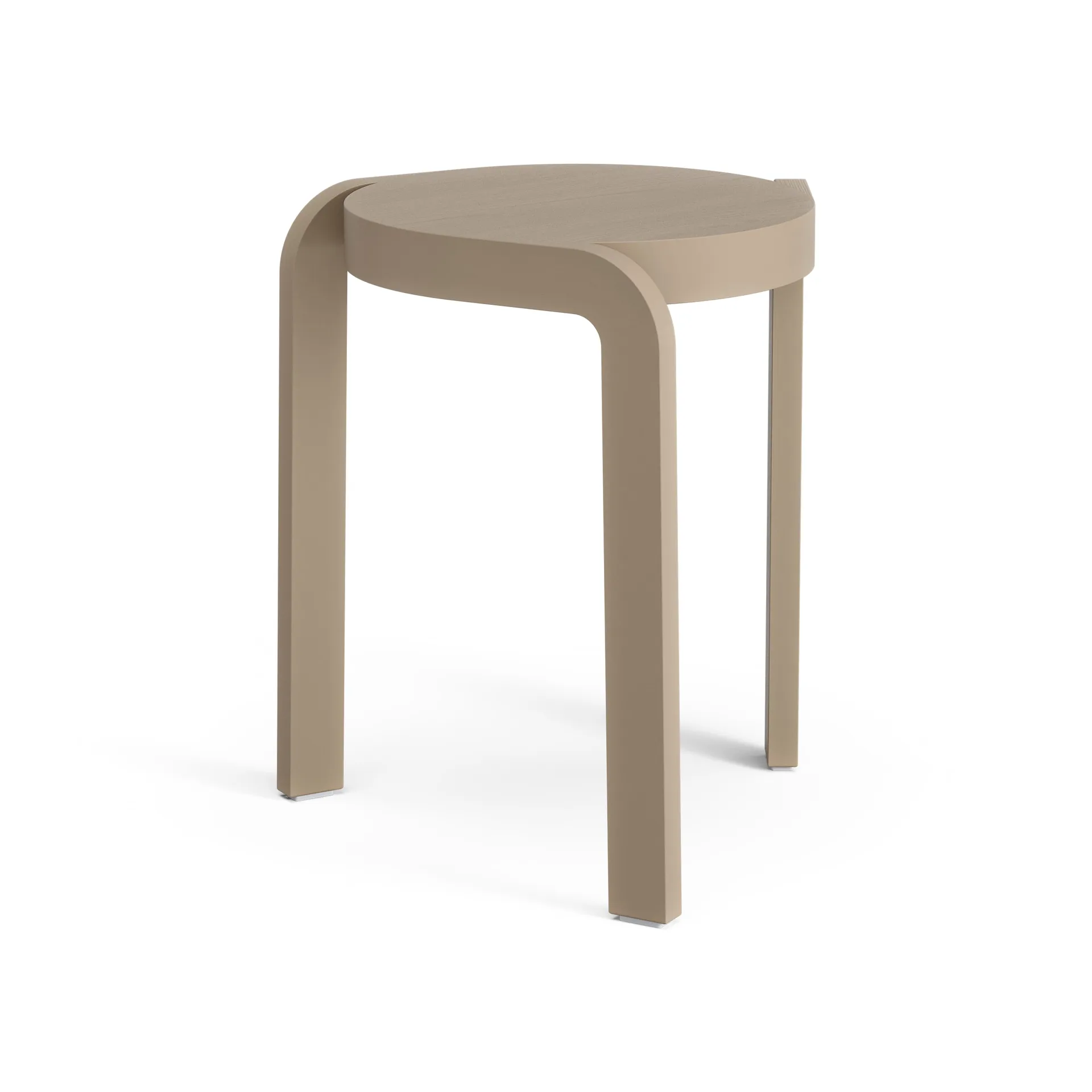 Spin rund pall H44 cm, Ask-nutmeg, Ø32x44 cm Swedese