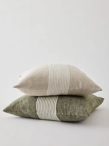 Colette kuddfodral - Green stripe, 50x50 cm - Tell Me More