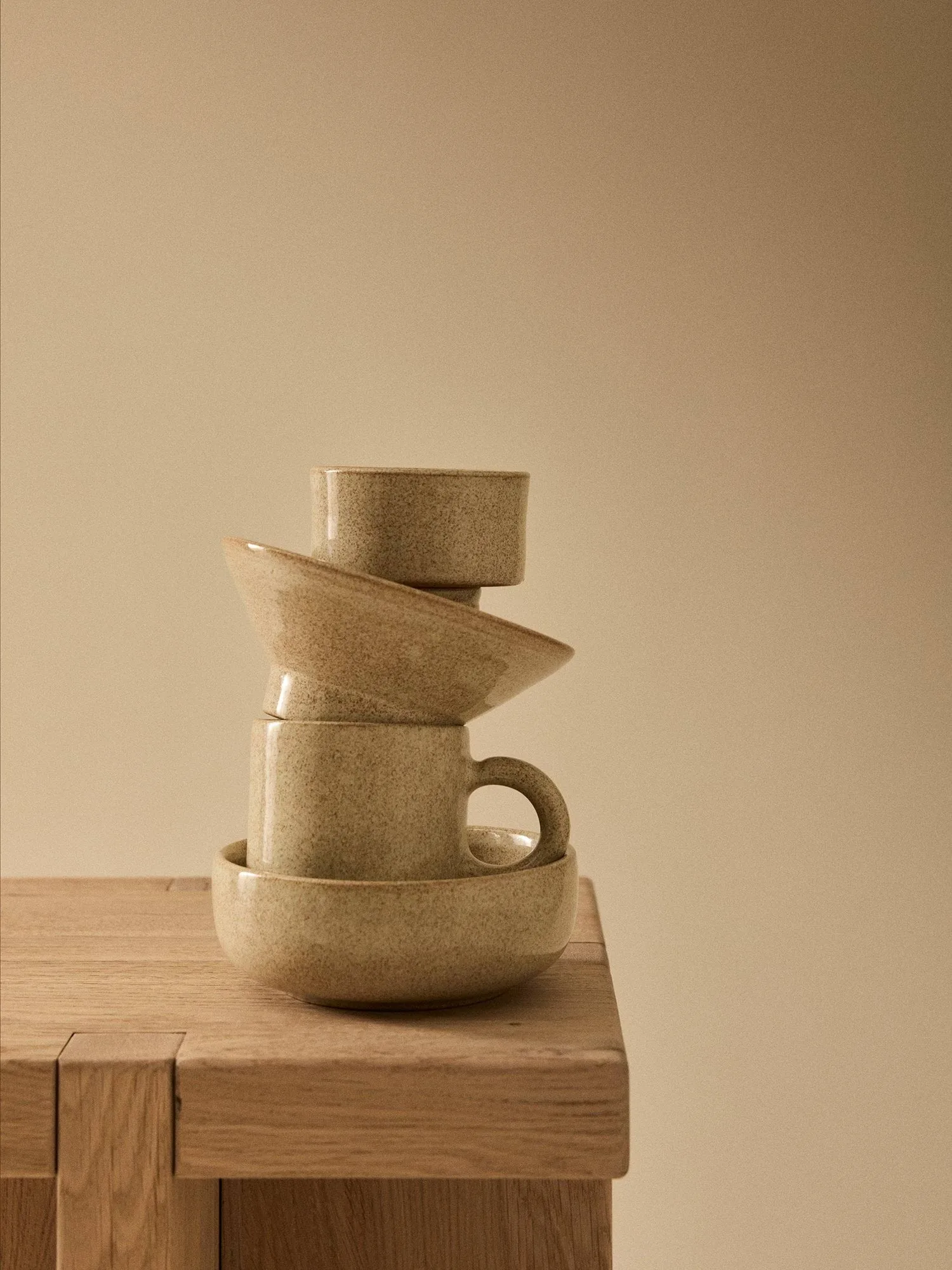 Elio kopp, Beige speckled, 35 cl Tell Me More