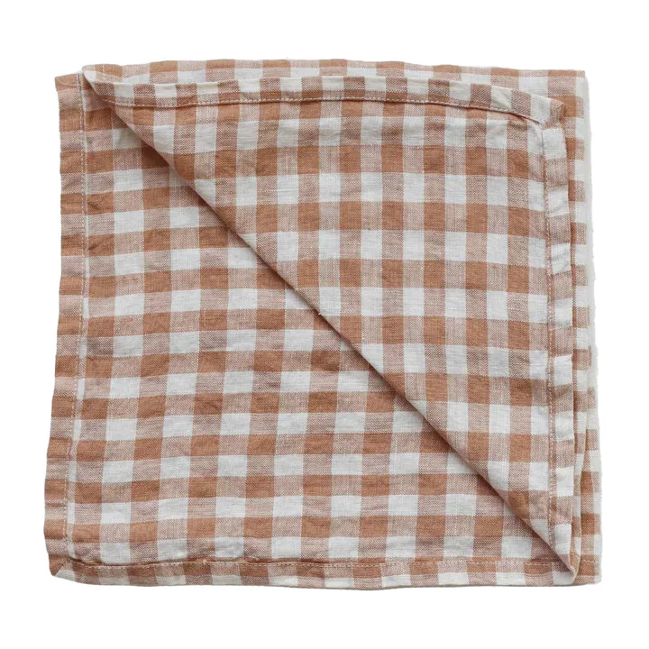 Gingham rutig kökshandduk 70x50 cm - Biscuit - Tell Me More