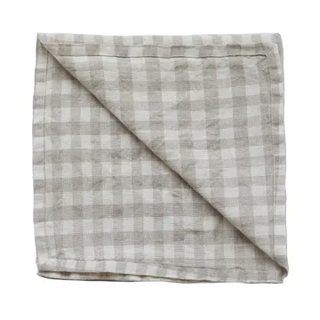 Gingham rutig kökshandduk 70x50 cm - Natural - Tell Me More
