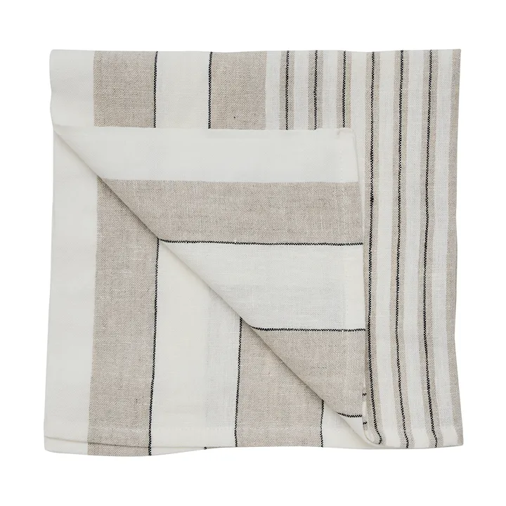 Noah linneservett 50x50 cm - Beige stripe - Tell Me More