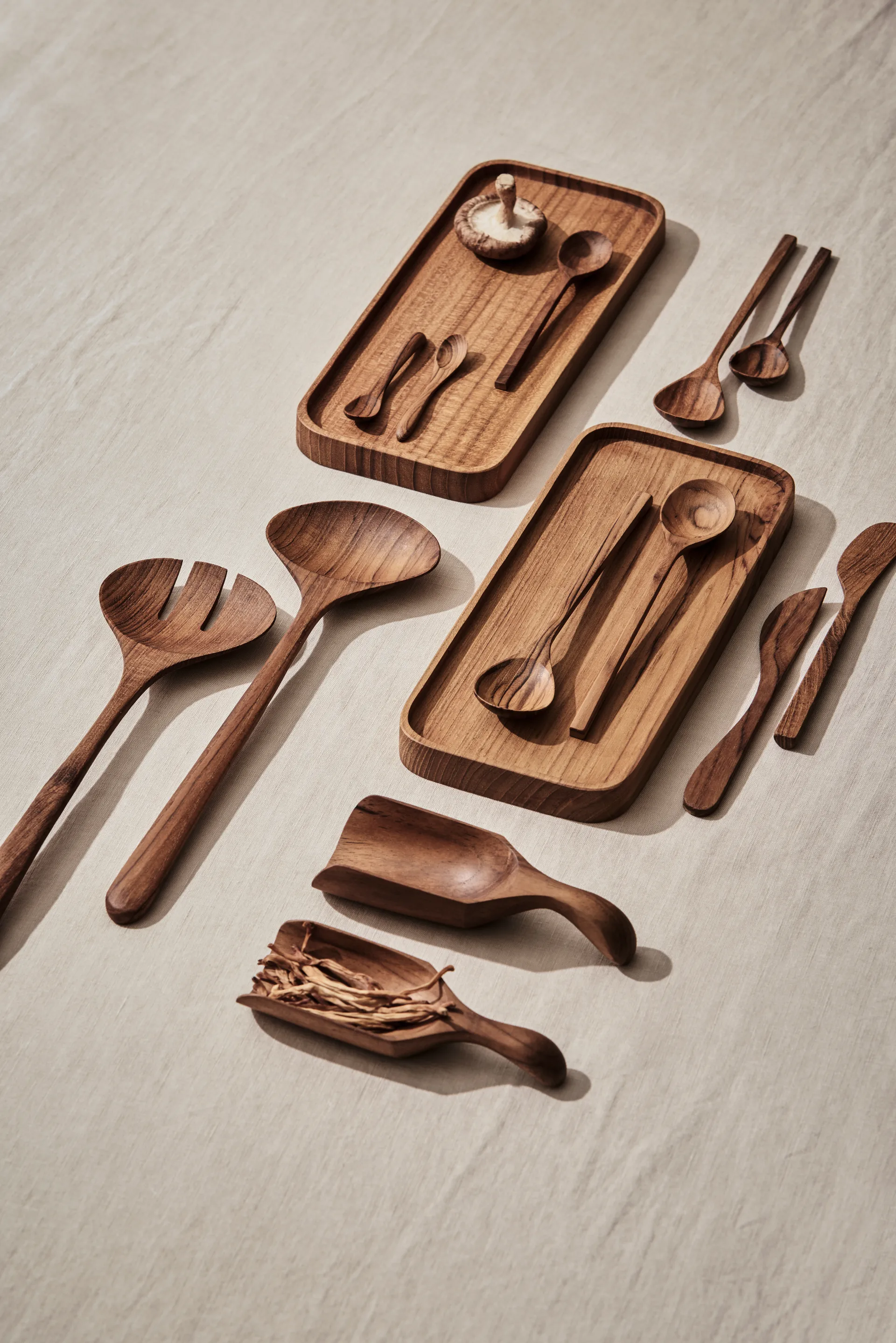 Teak smörkniv 2-pack, Brun Tell Me More