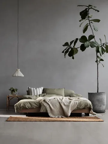 Tell Me More påslakan bomull - Olive, 200x200 cm - Tell Me More