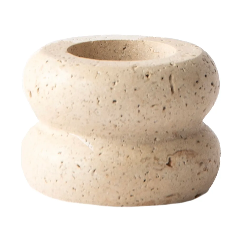 Travertine ljusstake, Small 5 cm Tell Me More