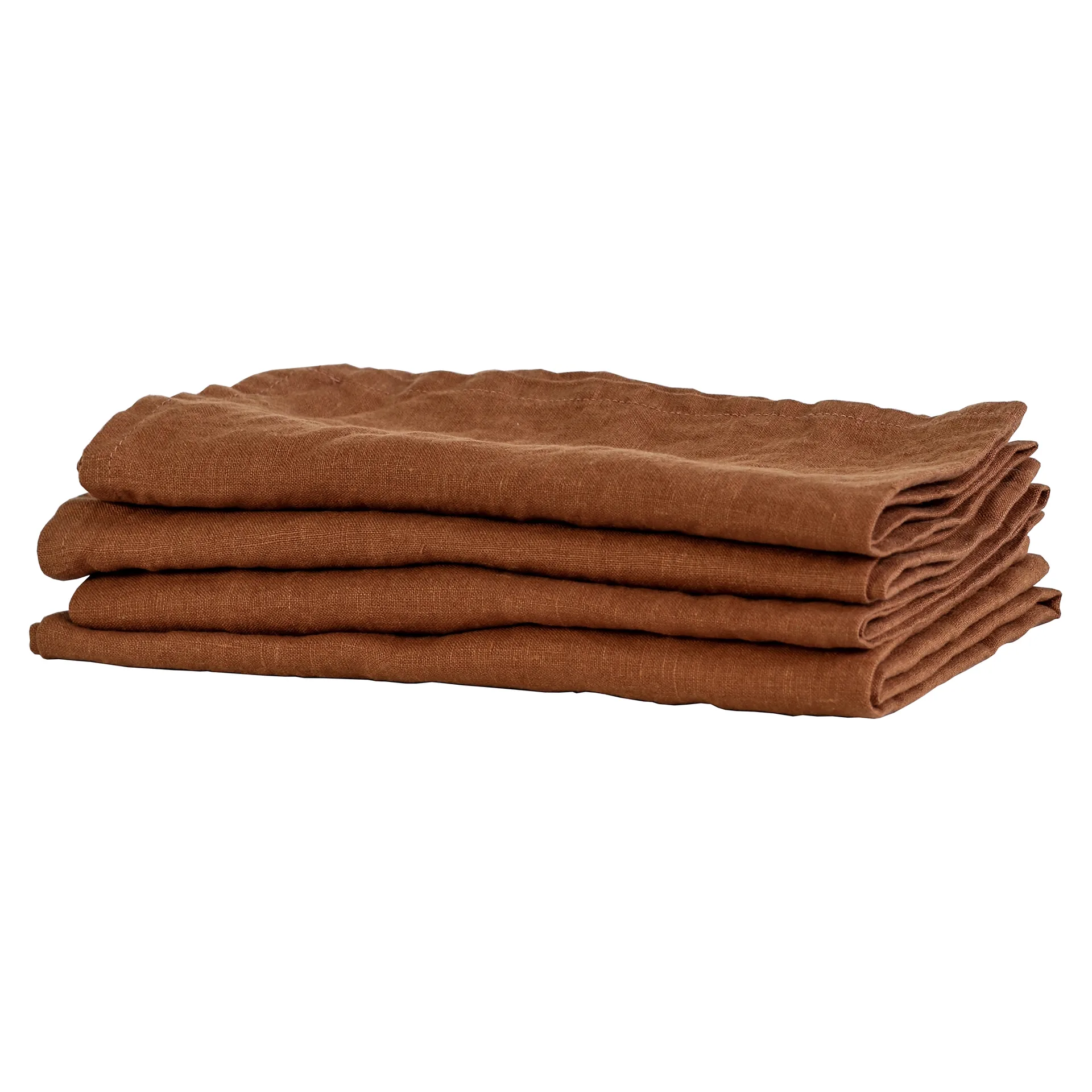 Washed linen tygservett 45x45 cm, Amber (brun) Tell Me More