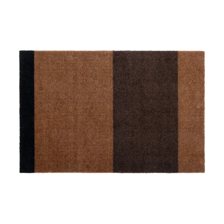 Stripes dörrmatta - Cognac-dark brown-black, 60x90 cm - tica copenhagen