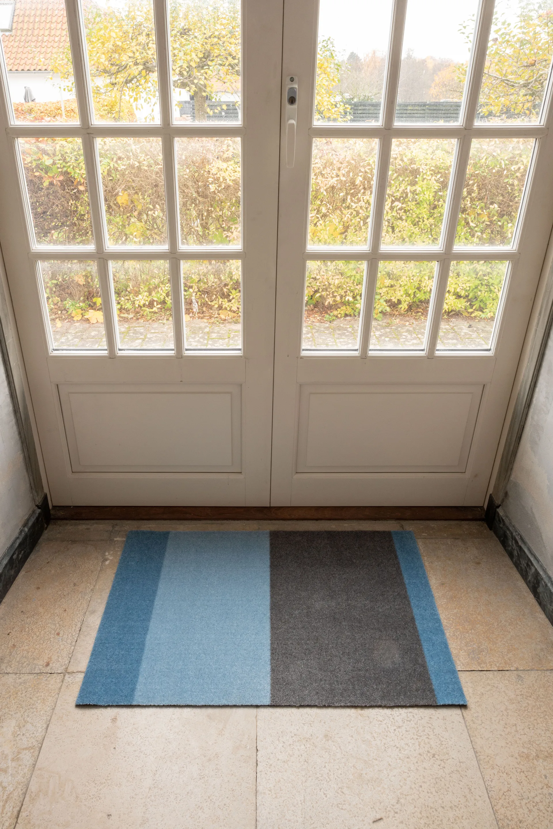 Stripes dörrmatta horisontell, Blue-steel grey, 60x90 cm tica copenhagen